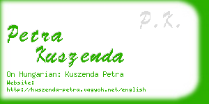 petra kuszenda business card
